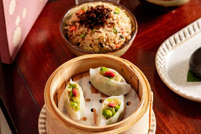 Restaurant Mayfair baskets in bloom Feasting Menu, Indulge in bespoke feasting experience with an array of dim sum baskets followed by choice.