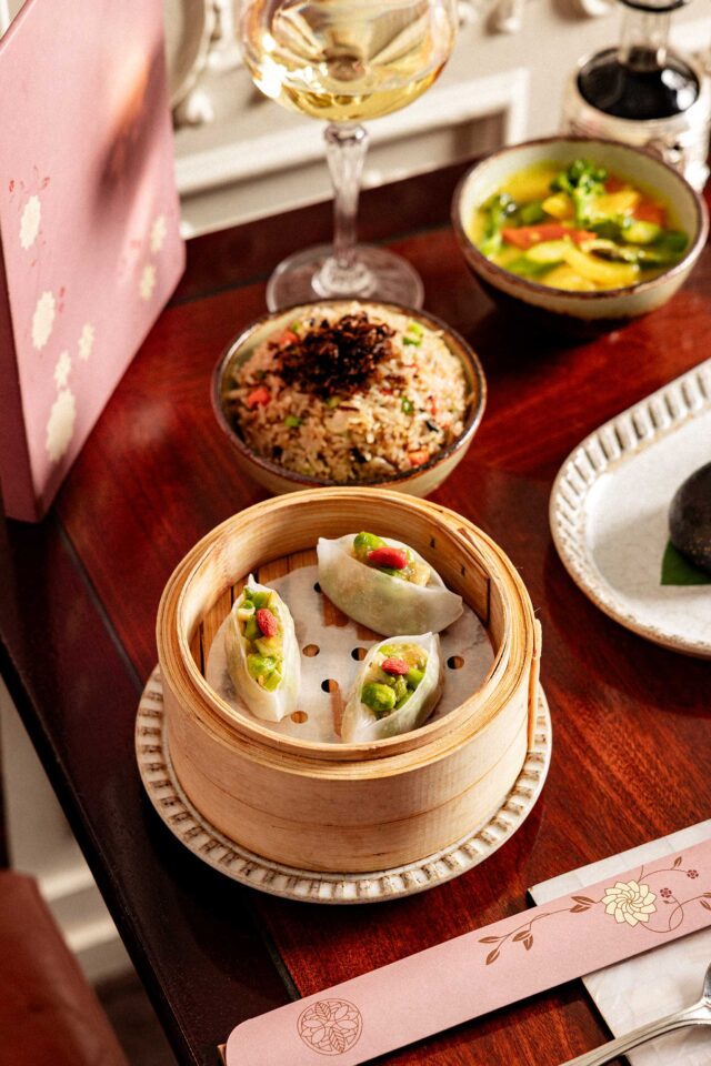 Restaurant Mayfair baskets in bloom Feasting Menu, Indulge in bespoke feasting experience with an array of dim sum baskets followed by choice.
