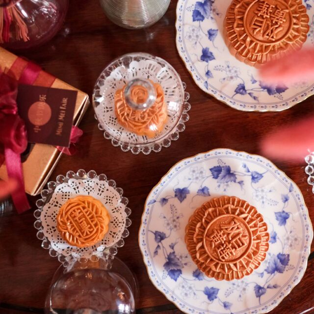 Restaurant Mayfair London mid Autumn festival celebration gilded mooncakes