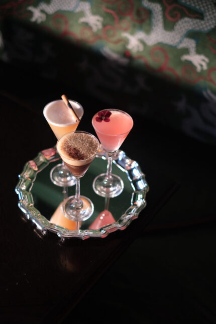 Asian Chinese restaurant Mayfair London mini cocktails festive flavour